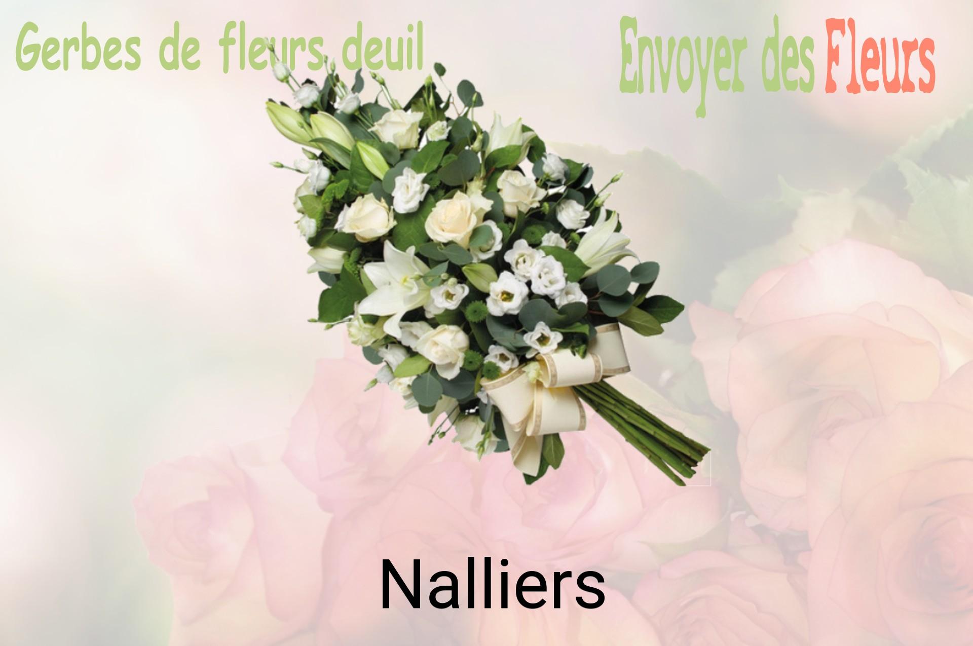 Gerbe de fleurs de deuil livrée à Nalliers